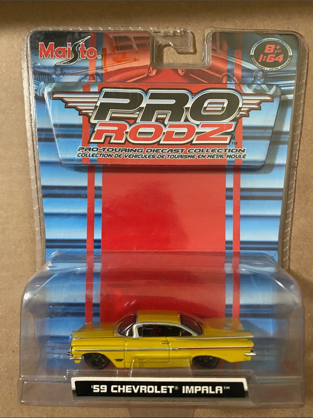 Maisto Pro Rodz '59 Chevrolet Impala - Yellow Die-Cast Model